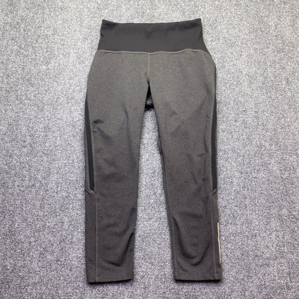 REI Co-op Womens Small Gray Black High Rise‎ Crop Leggings Athletic Yoga